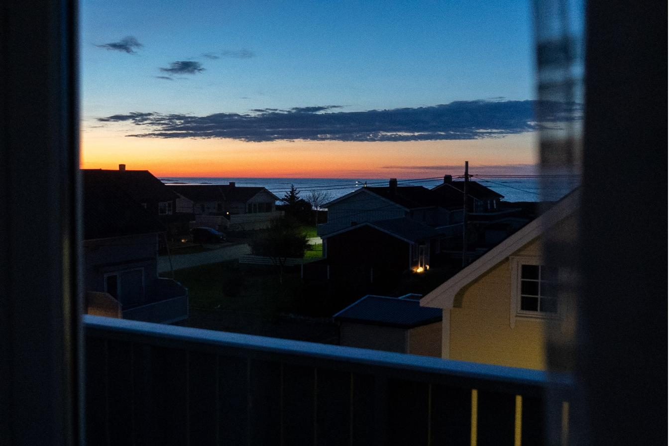 Solnedgang fra mastersoverom