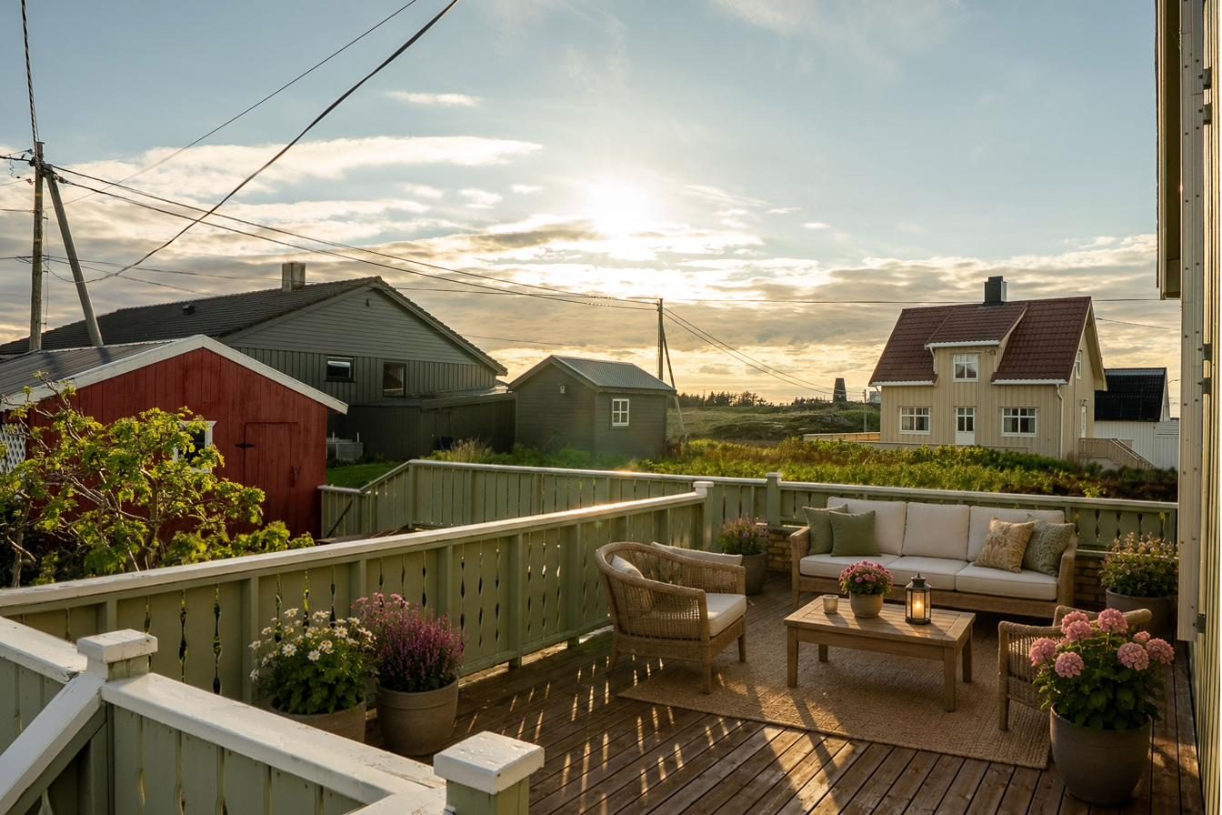 Verandaen møblert